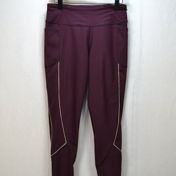 VICTORIA SPORT WINE RED HIGH WAIST LEGGING YOGA - Picture 2 of 8